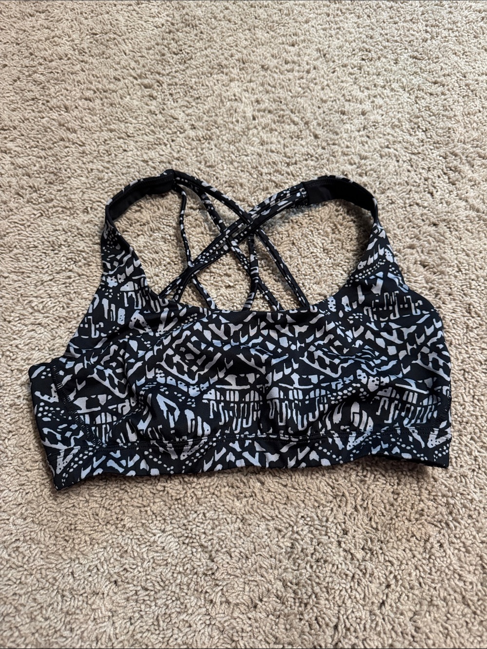 Victoria's Secret Black & Grey Crisscross Sports Bra